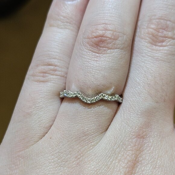 Neil Lane 14K White Gold Diamond Ring Enhancer Band .35TCW Size 6.5 - Picture 1 of 16
